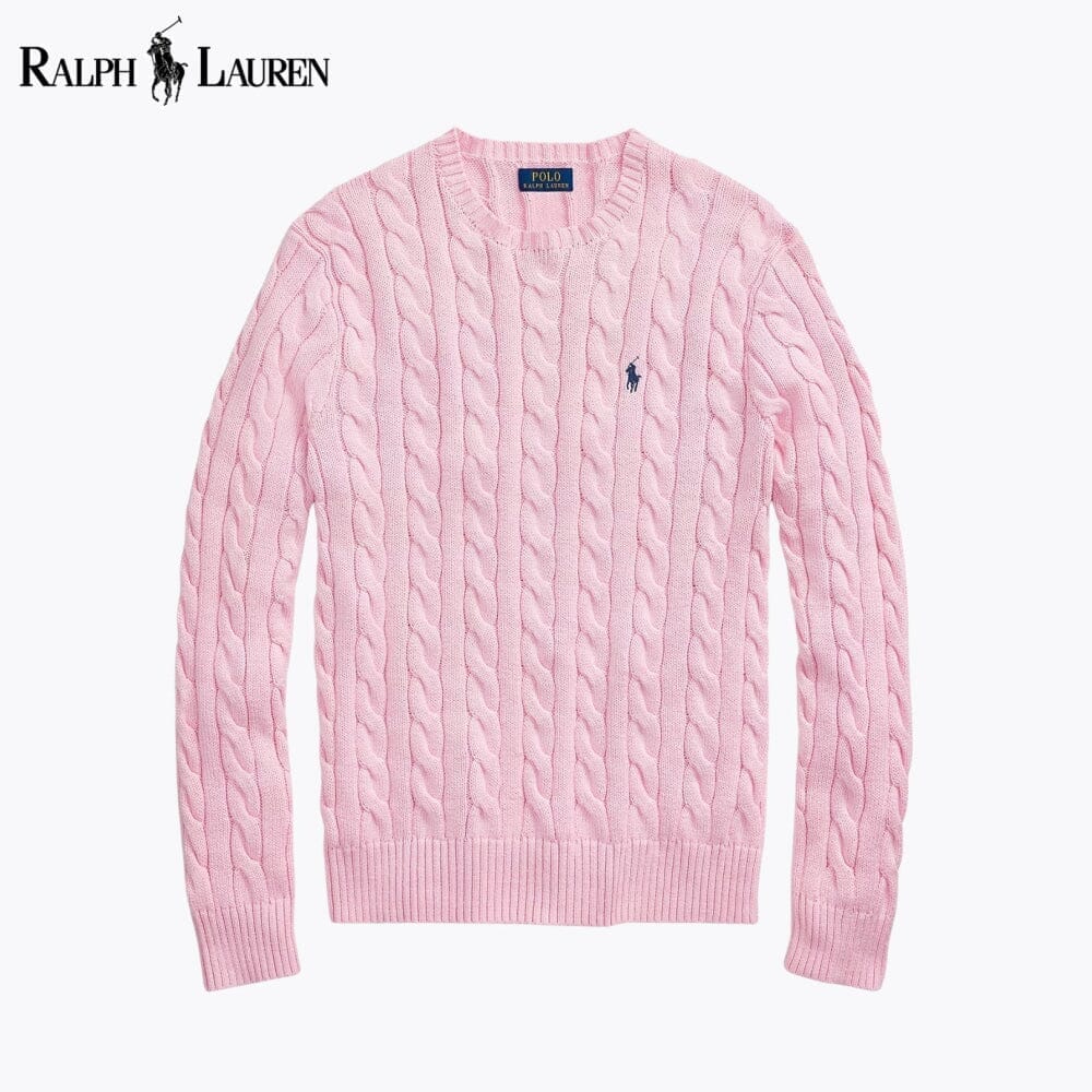 RL Cable-Knit Cotton Jumper RL Cable-Knit Cotton Jumper Minha loja Pink S 