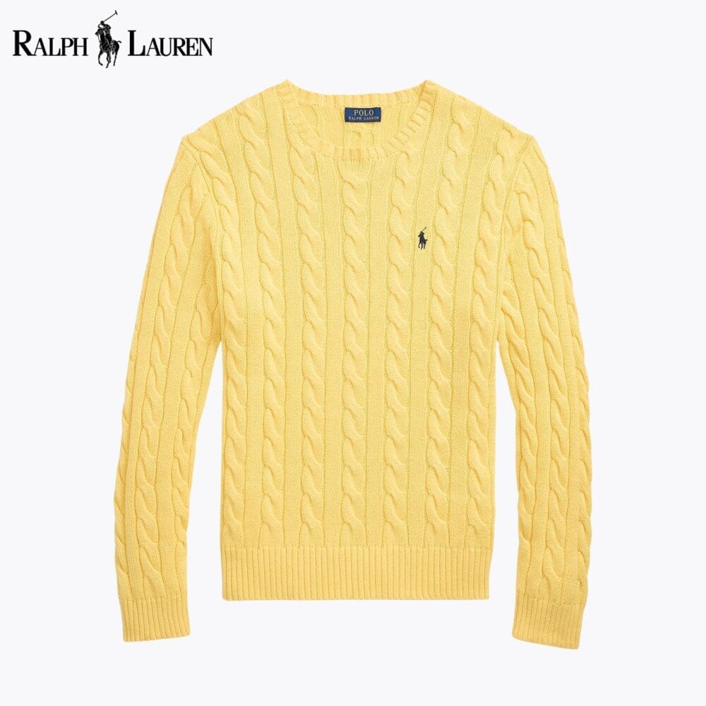 RL Cable-Knit Cotton Jumper RL Cable-Knit Cotton Jumper Minha loja Yellow S 