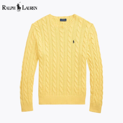 RL Cable-Knit Cotton Jumper RL Cable-Knit Cotton Jumper Minha loja Yellow S 