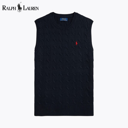 RL Cable-Knit Cotton Sweater Vest RL Cable-Knit Cotton Sweater Vest Minha loja Blue Navy S 