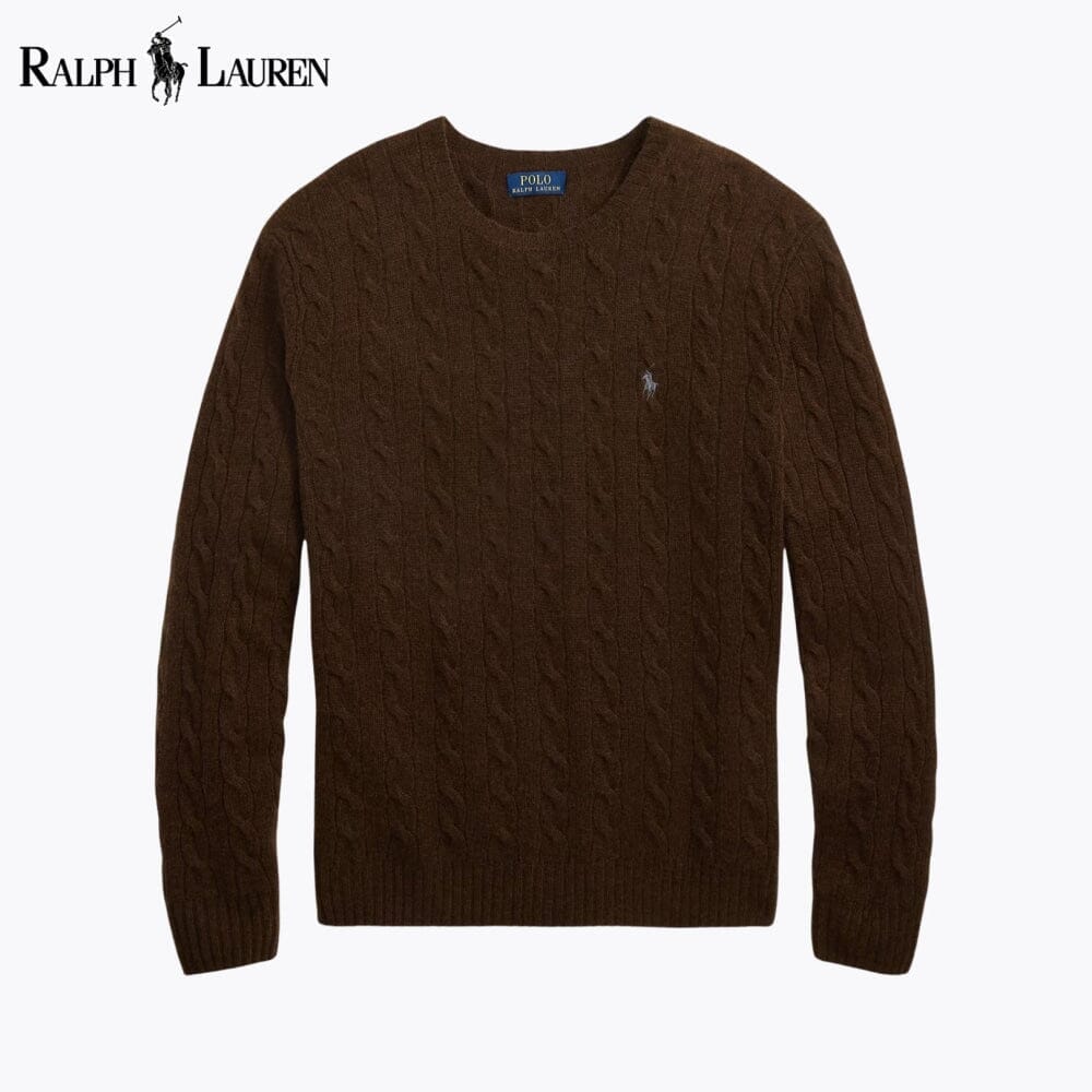 RL Cable-Knit Wool-Cashmere Jumper RL Cable-Knit Wool-Cashmere Jumper Minha loja Brown S 