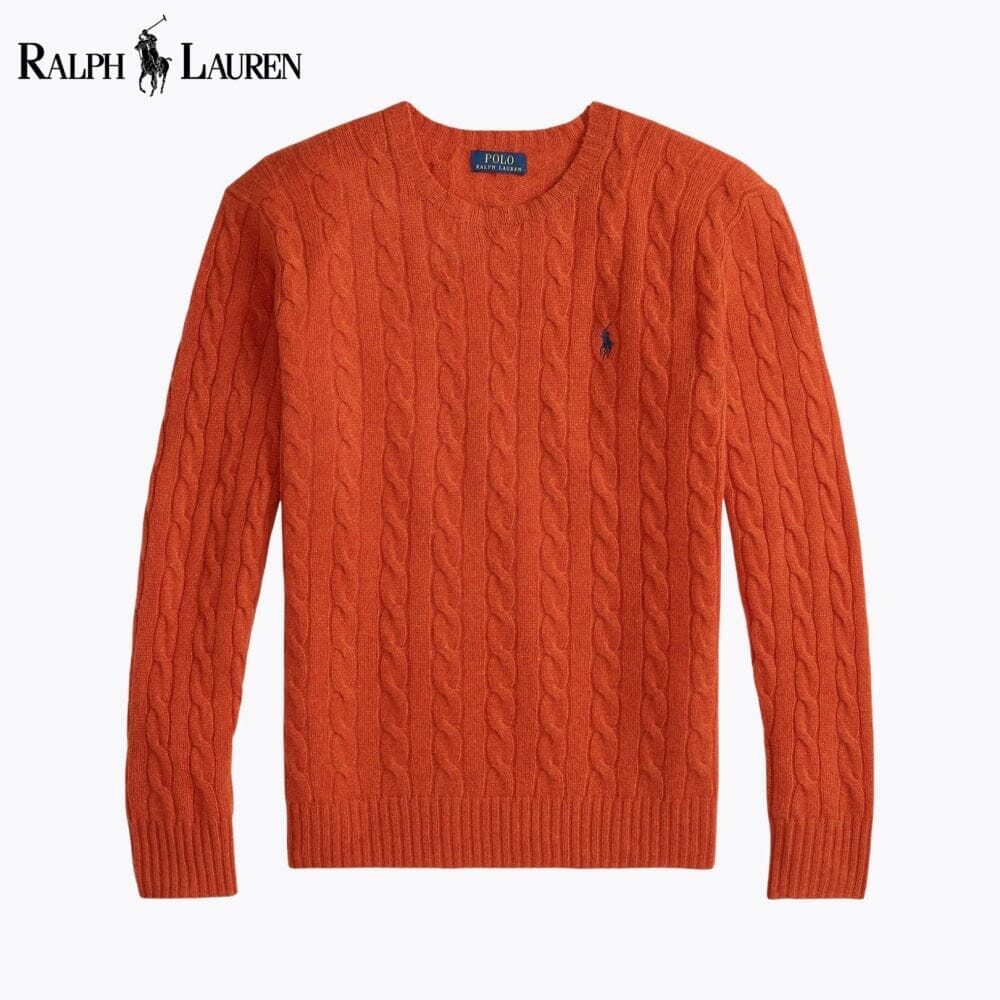 RL Cable-Knit Wool-Cashmere Jumper RL Cable-Knit Wool-Cashmere Jumper Minha loja Orange S 