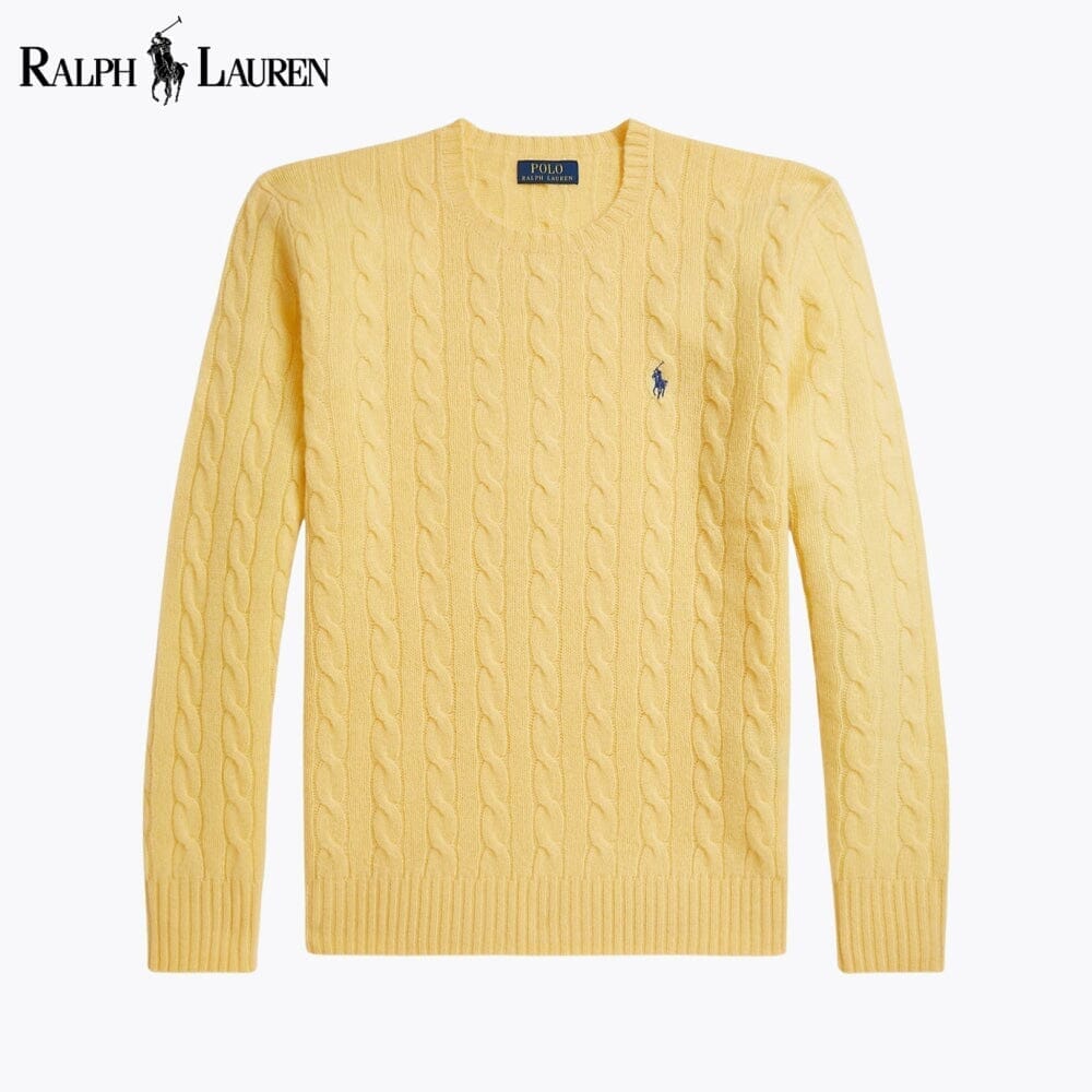 RL Cable-Knit Wool-Cashmere Jumper RL Cable-Knit Wool-Cashmere Jumper Minha loja Yellow S 