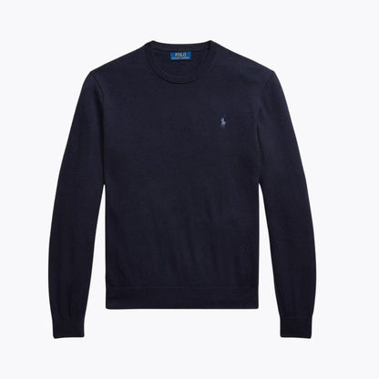 Pull à col rond en mélange de coton et cachemire