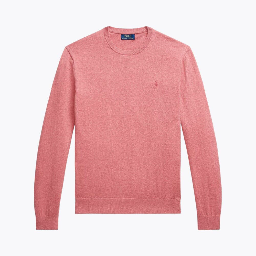 Pull à col rond en mélange de coton et cachemire
