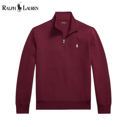 RL Double-Knit Mockneck Pullover RL Double-Knit Mockneck Pullover Minha loja Wine S 