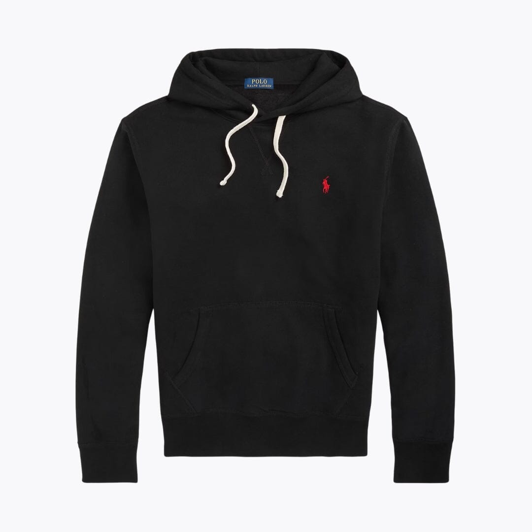 Fleece-hoodie med lynlås