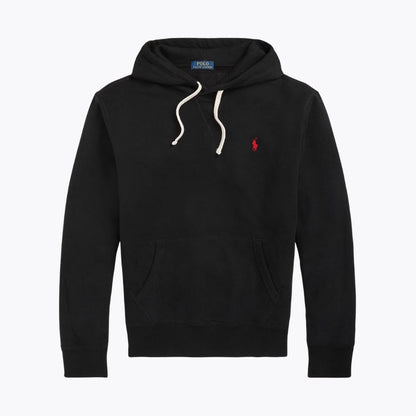 Fleece-hoodie med lynlås