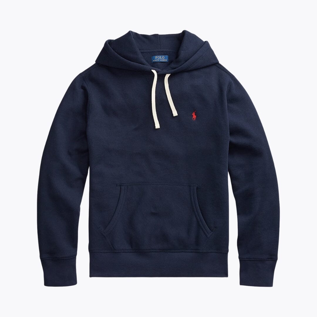 Fleece-hoodie med lynlås
