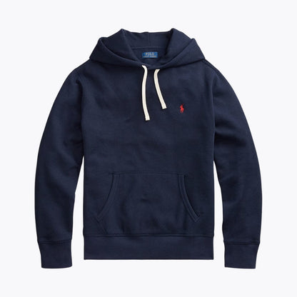 Fleece-hoodie med lynlås