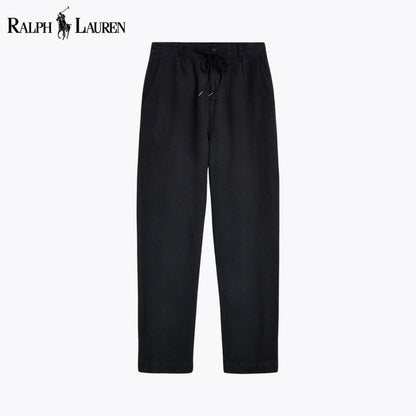 RL Lateef Relaxed Fit Pleated Linen Pant RL Lateef Relaxed Fit Pleated Linen Pant Minha loja Black 28 