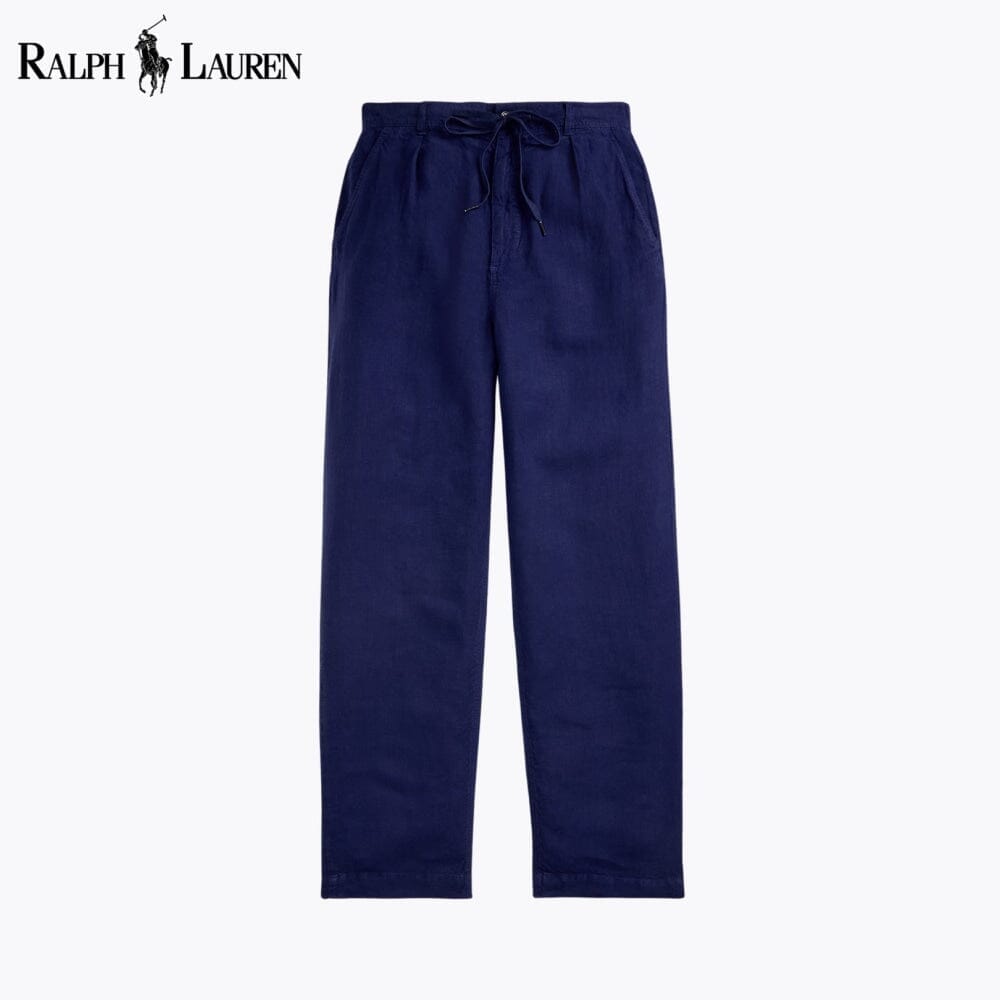 RL Lateef Relaxed Fit Pleated Linen Pant RL Lateef Relaxed Fit Pleated Linen Pant Minha loja Blue Navy 28 