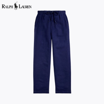 RL Lateef Relaxed Fit Pleated Linen Pant RL Lateef Relaxed Fit Pleated Linen Pant Minha loja Blue Navy 28 