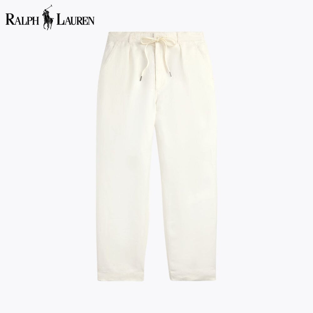 RL Lateef Relaxed Fit Pleated Linen Pant RL Lateef Relaxed Fit Pleated Linen Pant Minha loja Cream 28 