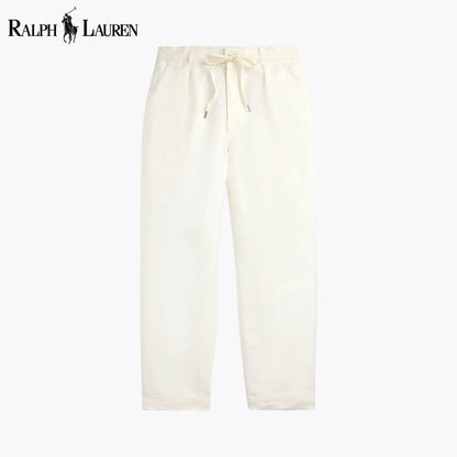 RL Lateef Relaxed Fit Pleated Linen Pant RL Lateef Relaxed Fit Pleated Linen Pant Minha loja Cream 28 