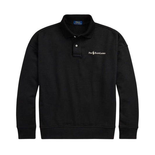 Relaxed Fit Cotton-Blend Collared Sweatshirt
