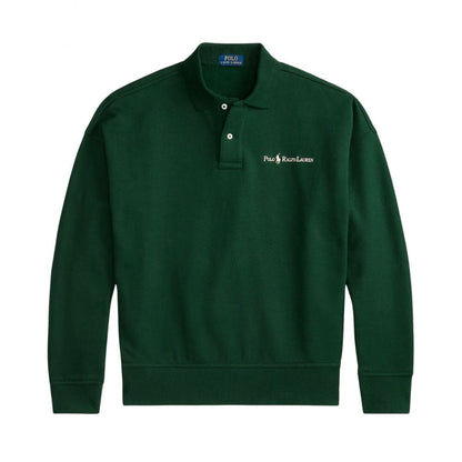 Relaxed Fit Cotton-Blend Collared Sweatshirt