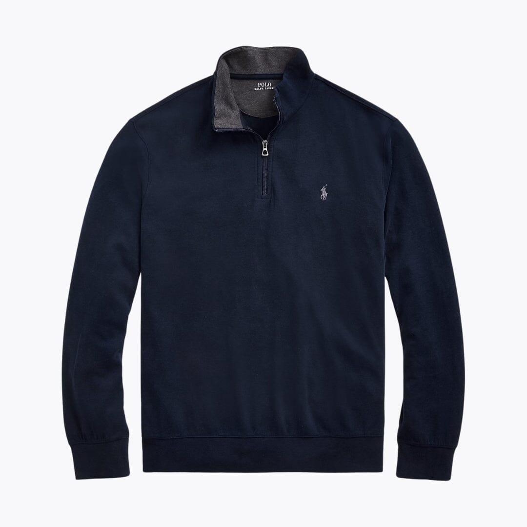 RL Luxury Jersey Quarter-Zip Pullover RL Luxury Jersey Quarter-Zip Pullover Minha loja Aviator Navy S 