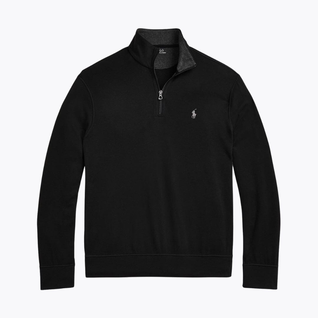 RL Luxury Jersey Quarter-Zip Pullover RL Luxury Jersey Quarter-Zip Pullover Minha loja Black S 