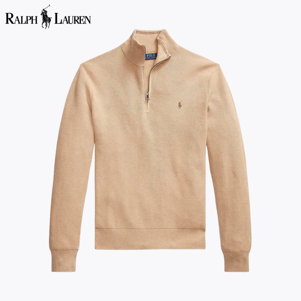 L.R Mesh-Knit Cotton Quarter-Zip Sweater