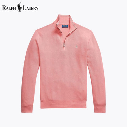 L.R Mesh-Knit Cotton Quarter-Zip Sweater