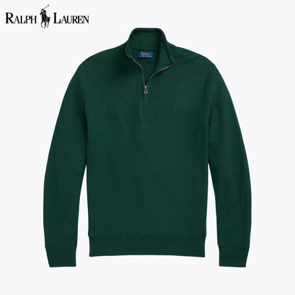 L.R Mesh-Knit Cotton Quarter-Zip Sweater