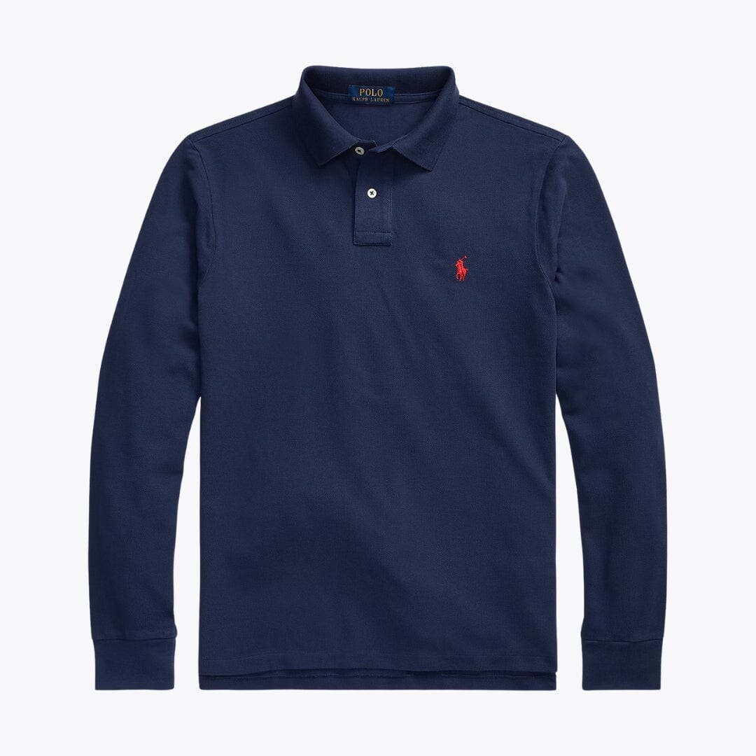 RL Mesh Long-Sleeve Polo Shirt