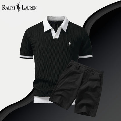 RL Old Money Polo Shirt + Shorts Set RL Old Money Polo Shirt + Shorts Set Minha loja Black Onyx S 