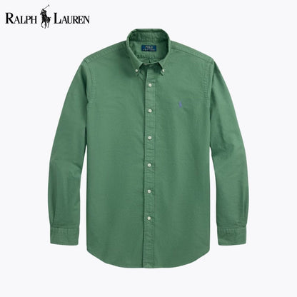 RL Slim Fit Garment-Dyed Oxford Shirt RL Slim Fit Garment-Dyed Oxford Shirt Minha loja Green S 