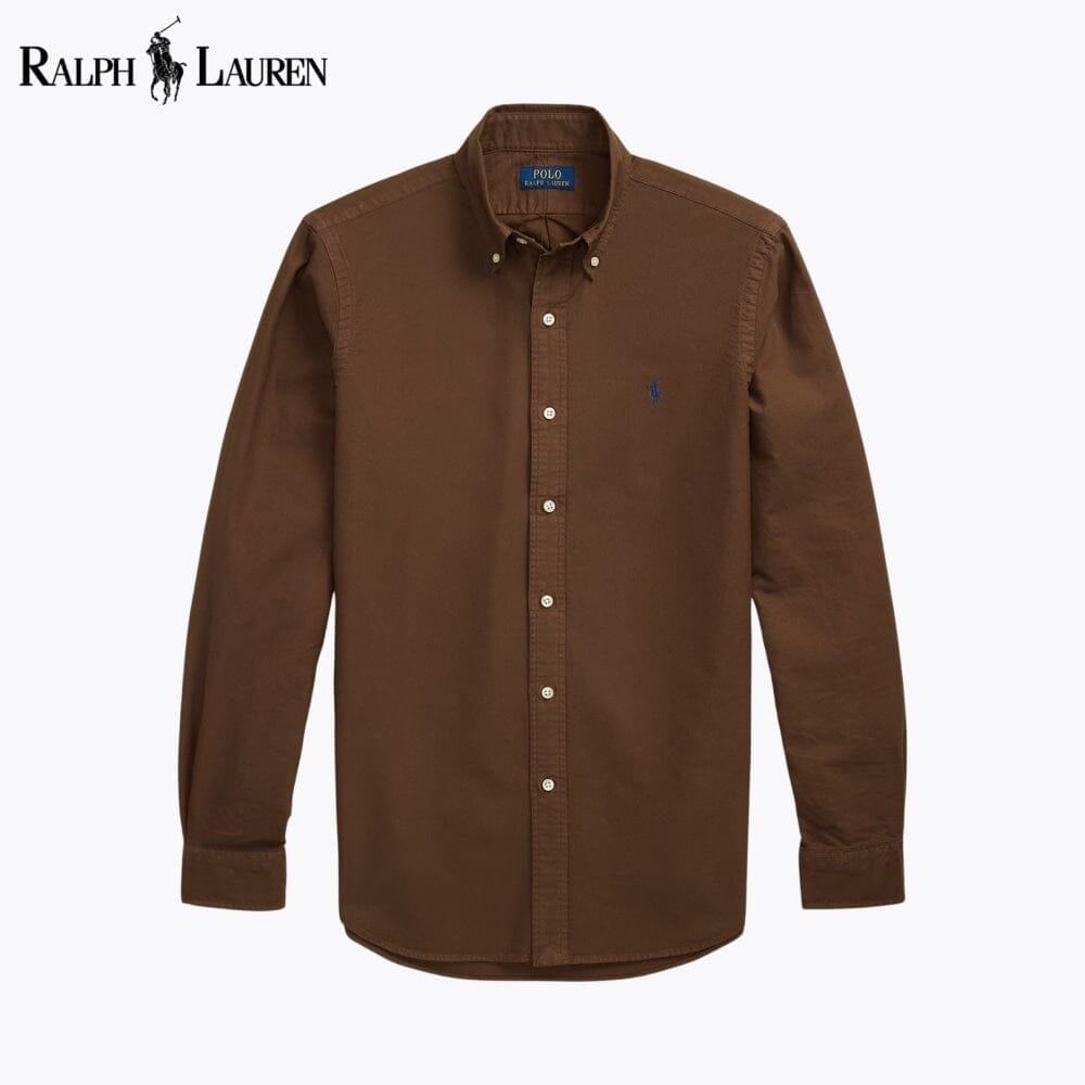 RL Slim Fit Garment-Dyed Oxford Shirt RL Slim Fit Garment-Dyed Oxford Shirt Minha loja Grown S 
