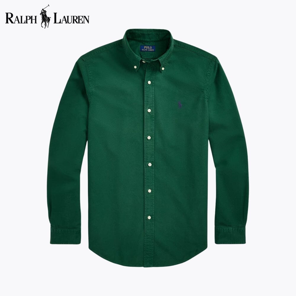 RL Slim Fit Garment-Dyed Oxford Shirt RL Slim Fit Garment-Dyed Oxford Shirt Minha loja New Forest S 