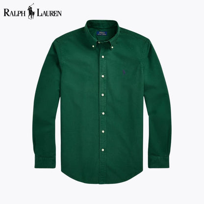 RL Slim Fit Garment-Dyed Oxford Shirt RL Slim Fit Garment-Dyed Oxford Shirt Minha loja New Forest S 