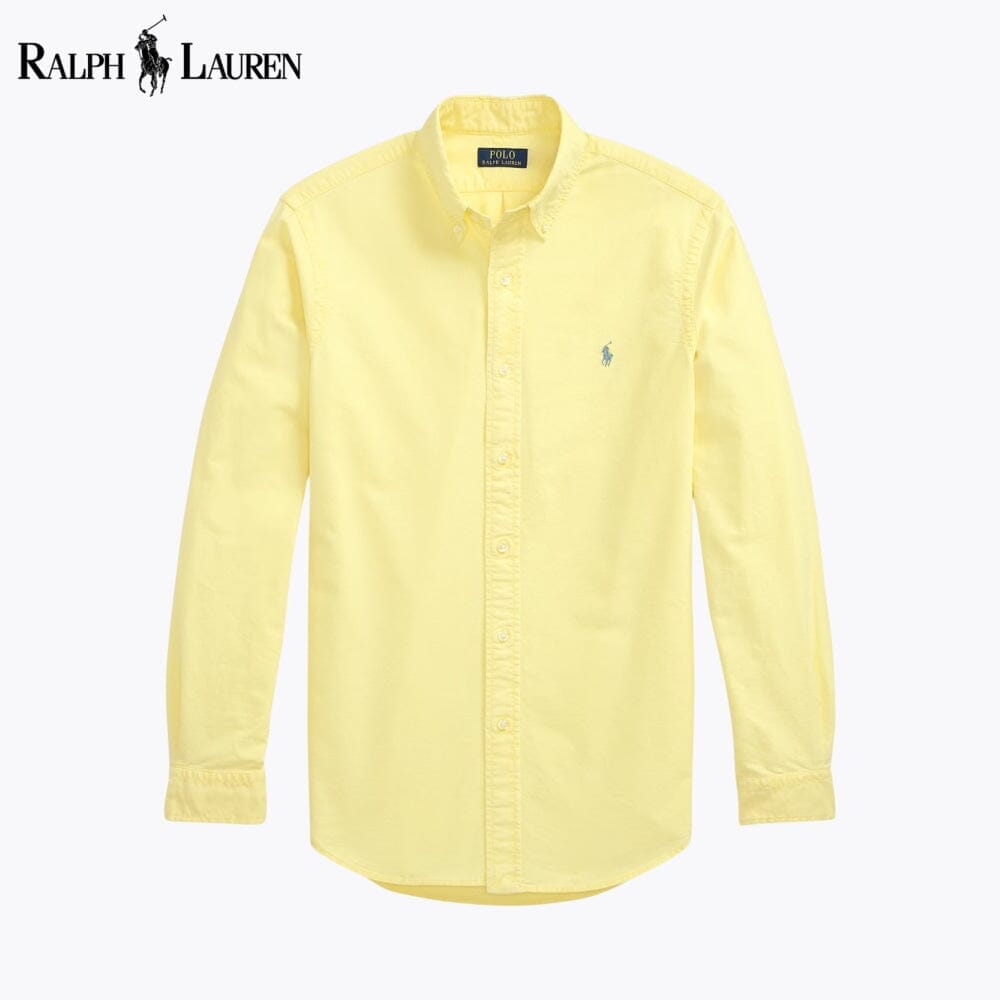 RL Slim Fit Garment-Dyed Oxford Shirt RL Slim Fit Garment-Dyed Oxford Shirt Minha loja Yellow S 