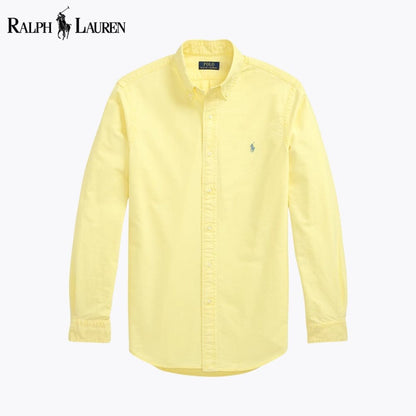 RL Slim Fit Garment-Dyed Oxford Shirt RL Slim Fit Garment-Dyed Oxford Shirt Minha loja Yellow S 