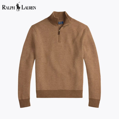 RL Washable Wool Quarter-Zip Sweater RL Washable Wool Quarter-Zip Sweater Minha loja Camel S 
