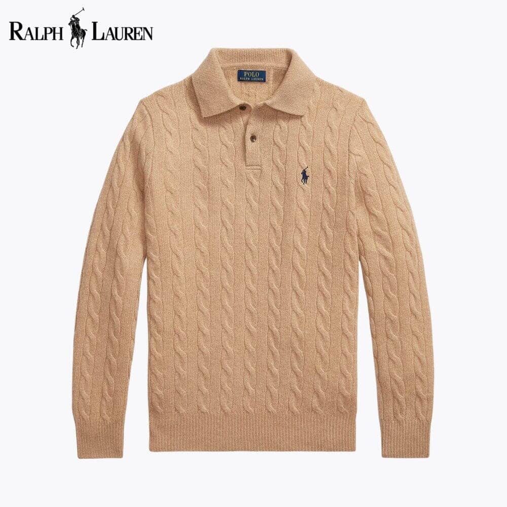 RL Wool–Cashmere Cable-Knit Jumper RL Wool–Cashmere Cable-Knit Jumper Minha loja Camel S 