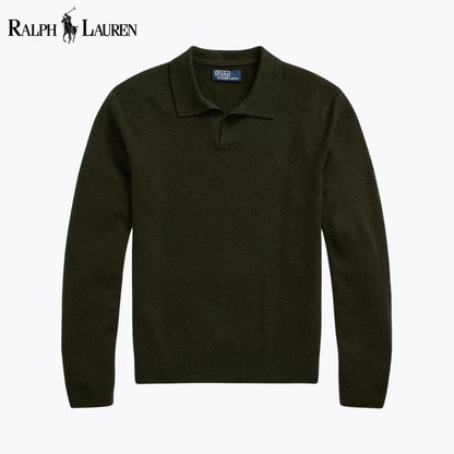 RL Wool Johnny-Collar Sweater RL Wool Johnny-Collar Sweater Minha loja Leaf Green S 