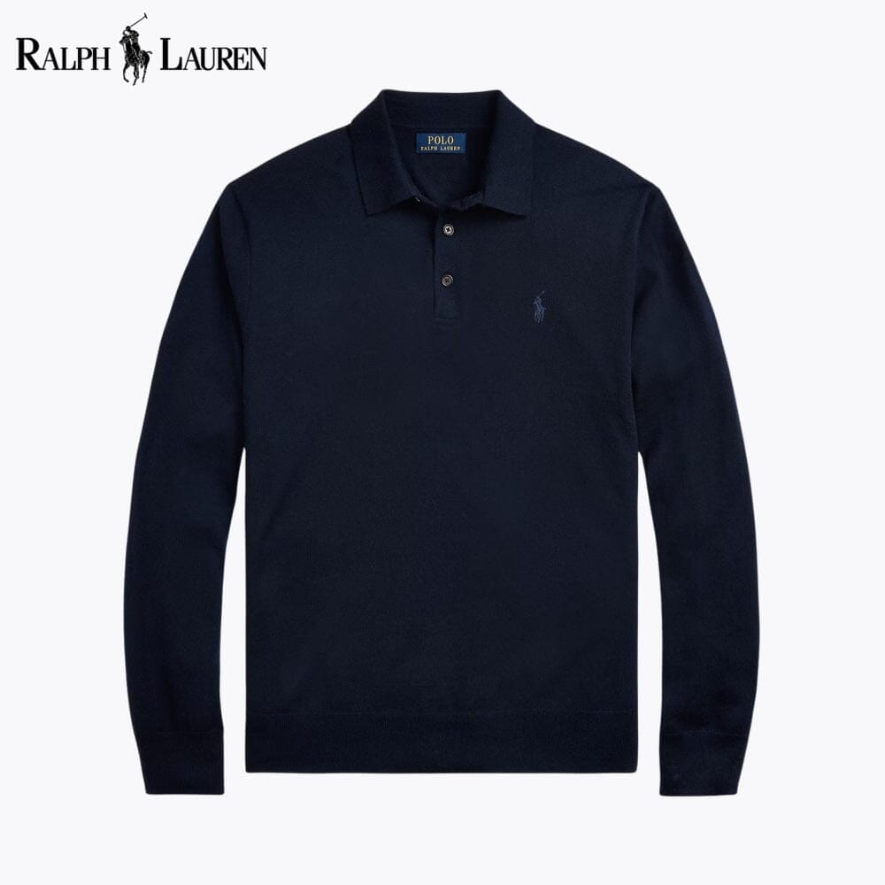 RL Wool Polo-Collar Jumper RL Wool Polo-Collar Sweater Minha loja Blue Navy S 