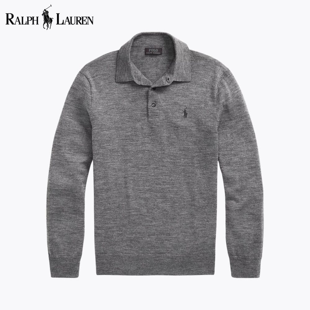 RL Wool Polo-Collar Jumper RL Wool Polo-Collar Sweater Minha loja Grey S 