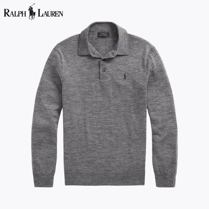 RL Wool Polo-Collar Jumper RL Wool Polo-Collar Sweater Minha loja Grey S 