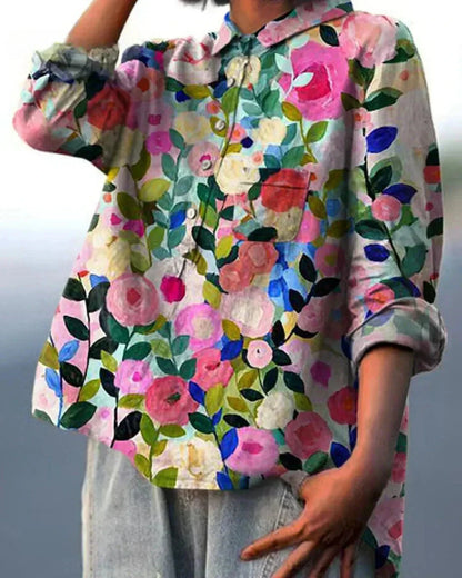 Rosie- VINTAGE FLORAL BLOUSE Shirt Minha loja 
