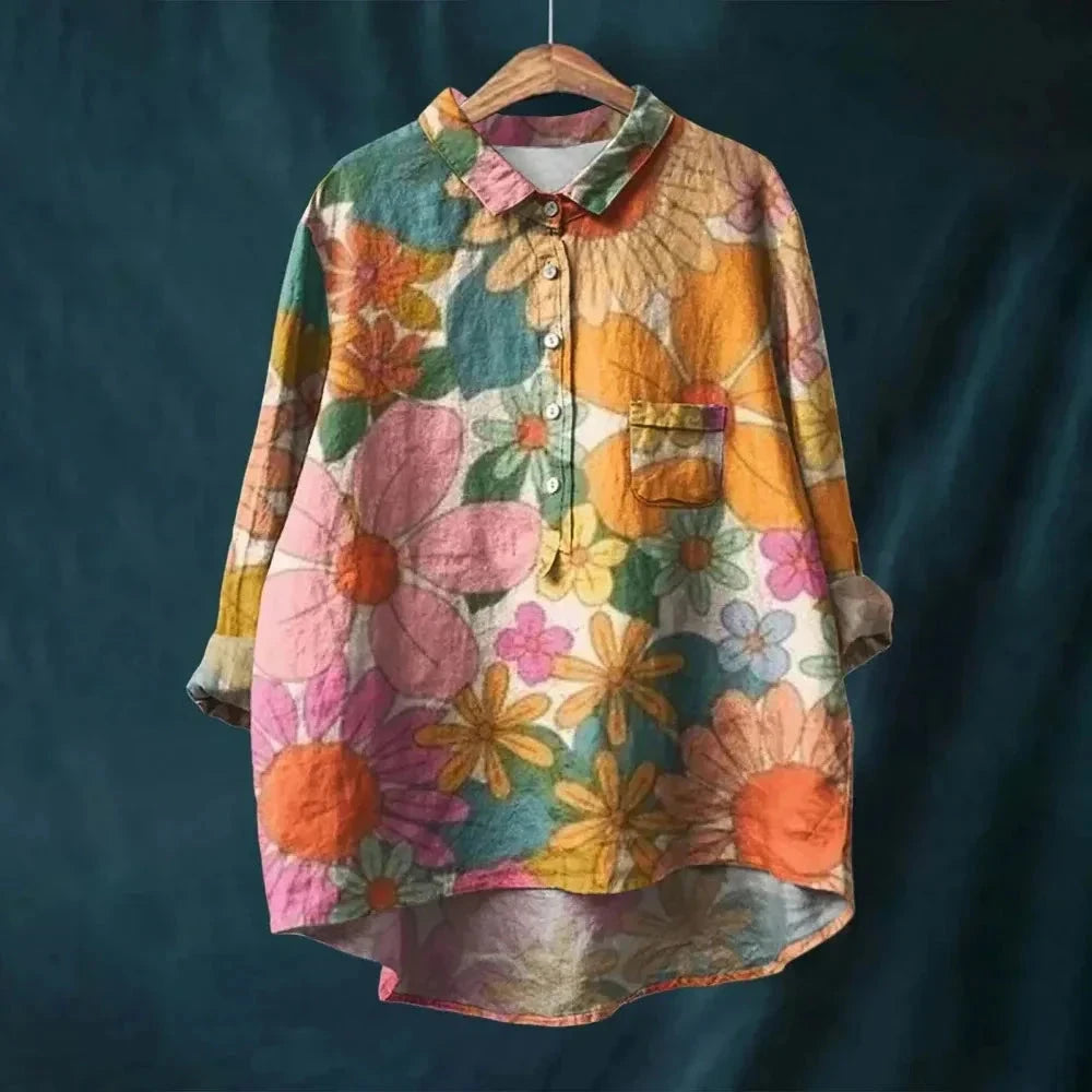 Rosie- VINTAGE FLORAL BLOUSE Shirt Minha loja Summer Garden S 