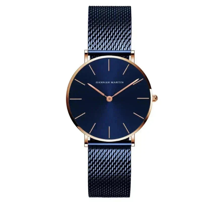 Round Women's Wrist Watch Relógio de Pulso Feminino Redondo Minha loja Blue 