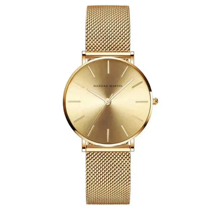 Round Women's Wrist Watch Relógio de Pulso Feminino Redondo Minha loja Golden 