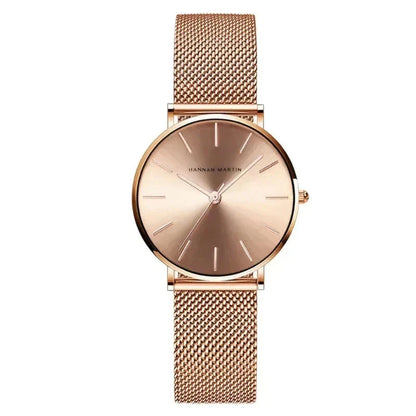 Round Women's Wrist Watch Relógio de Pulso Feminino Redondo Minha loja Rose Smooth 