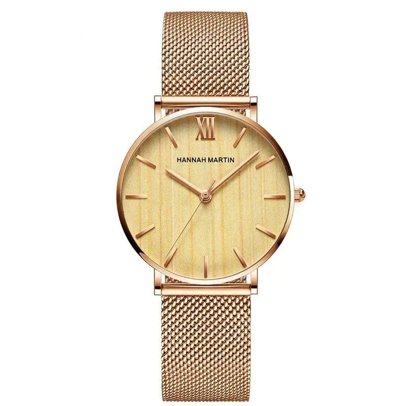 Round Women's Wrist Watch Relógio de Pulso Feminino Redondo Minha loja Yellow gold 
