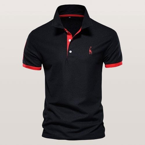 Ryan™ | Sporty Polo Shirt Shirt Minha loja Black & Red XS 