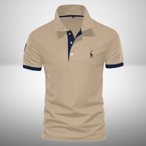 Ryan™ | Sporty Polo Shirt Shirt Minha loja Khaki & Black XS 
