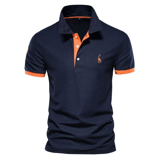 Ryan™ | Sporty Polo Shirt Shirt Minha loja Navy Blue & Orange XS 