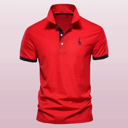 Ryan™ | Sporty Polo Shirt Shirt Minha loja Red & Black XS 
